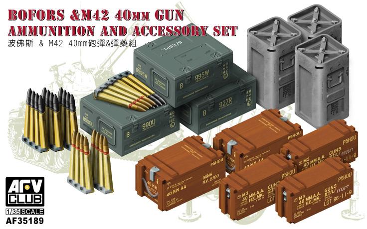 Afv Club - Bofors&M42 40mm Gun AMMO&Accessories Set Afv Club - Bofors&M42 40mm Gun AMMO&Accessories Set